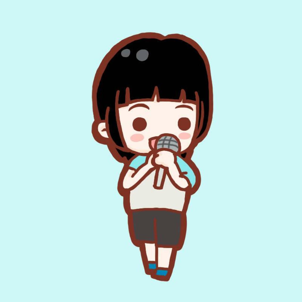 吴费曼feynman双手捧着卡拉OK麦克风的萌头像