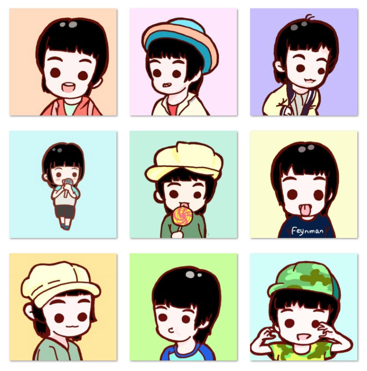 爸爸去哪儿费曼Feynman萌头像 预览图