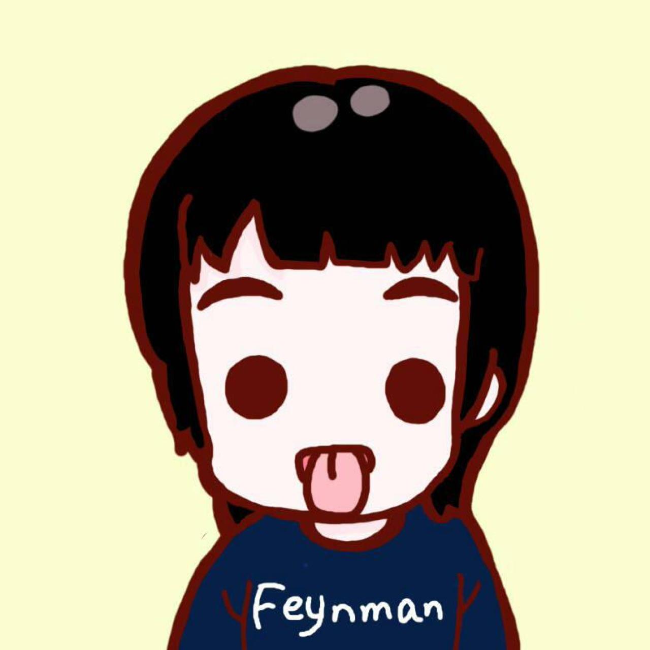 吴费曼feynman吐舌卖萌头像