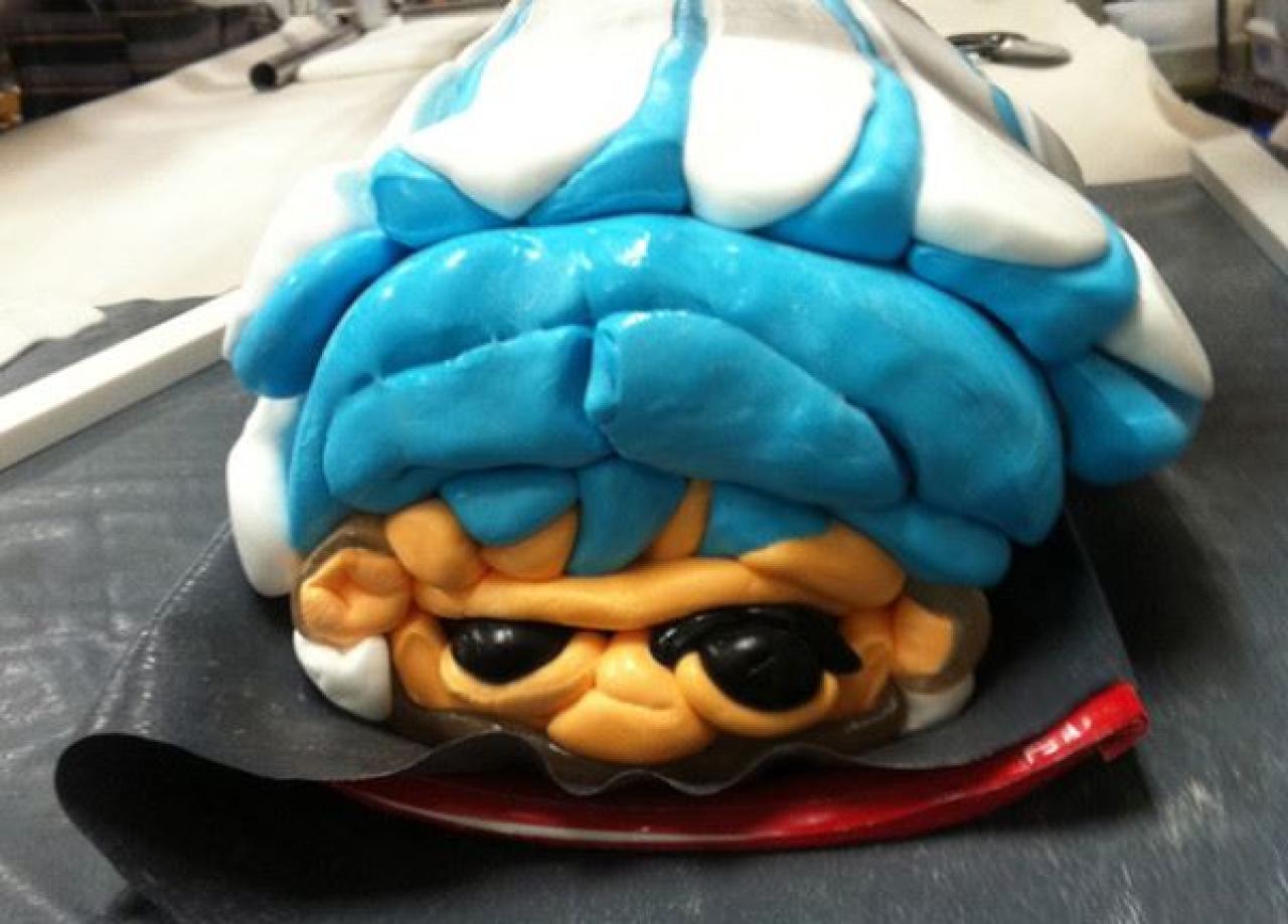 拼好的坂田银时的糖果图案