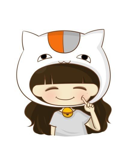 挂着铃铛、戴着猫咪老师帽子的小希戳脸头像