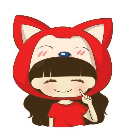 戴着阿狸帽子的小希戳脸头像