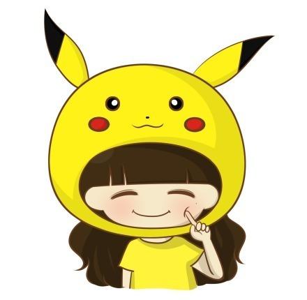 戴着皮卡丘帽子的小希戳脸头像