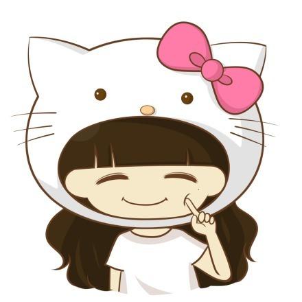 戴着Hello Kitty帽子的小希戳脸头像