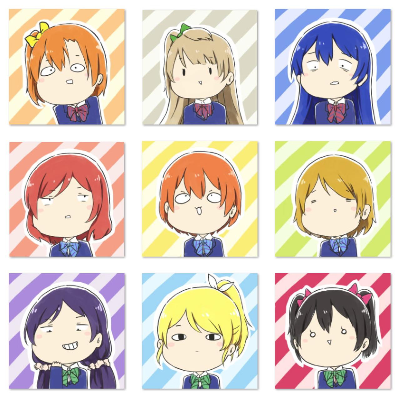 LoveLive!中μ’s组合呆萌头像 预览图