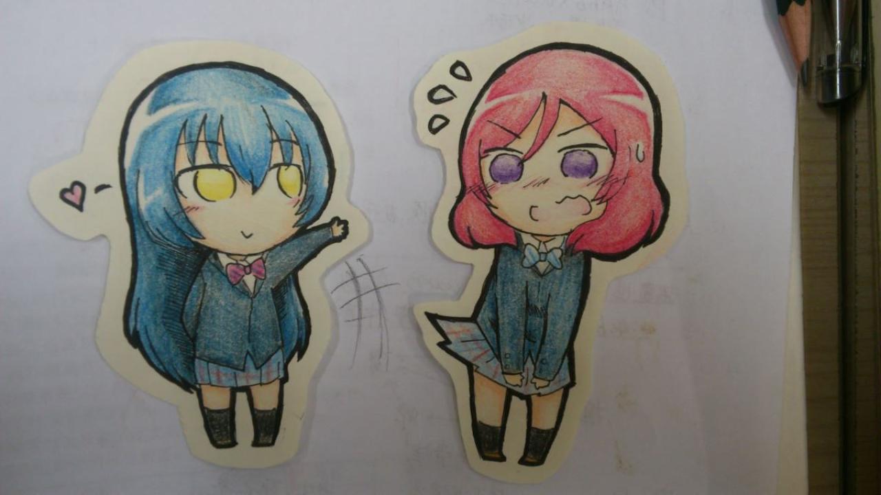 园田海未和西木野真姬打招呼