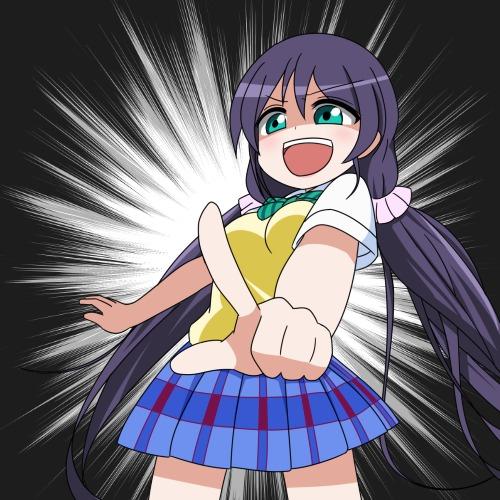 东条希八字手势震惊仿P站表情