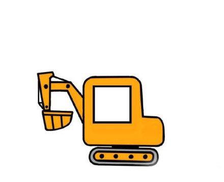 橙色挖掘机相框头像