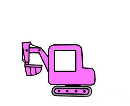 紫色挖掘机相框头像
