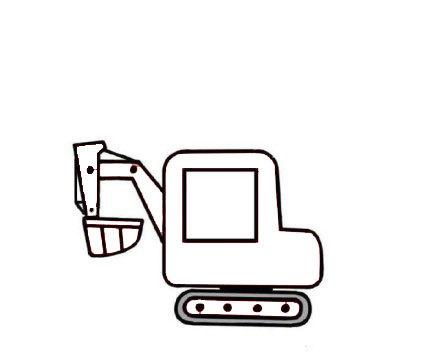 白色挖掘机相框头像