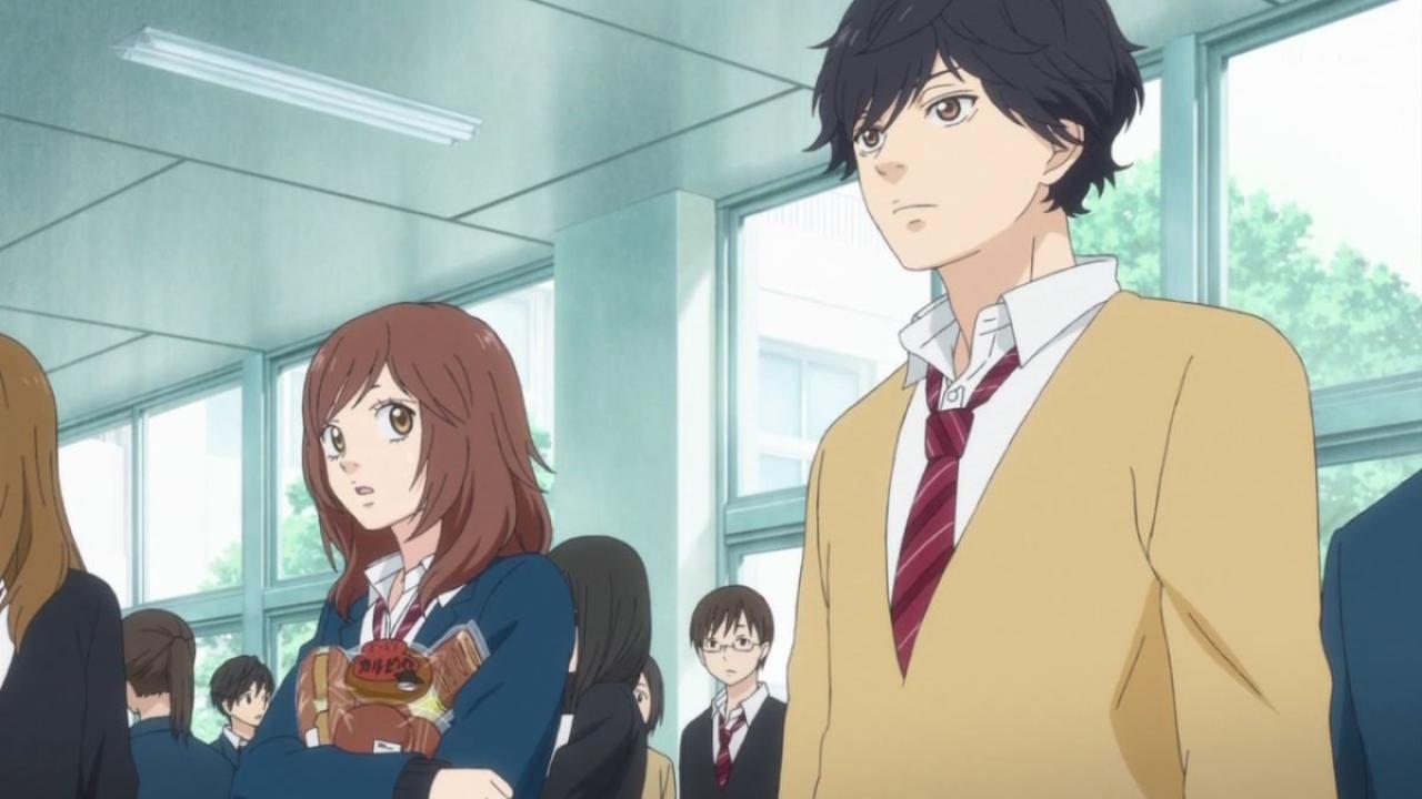 吉冈双叶撇眼看到了马渕洸 来自《闪烁的青春》动画