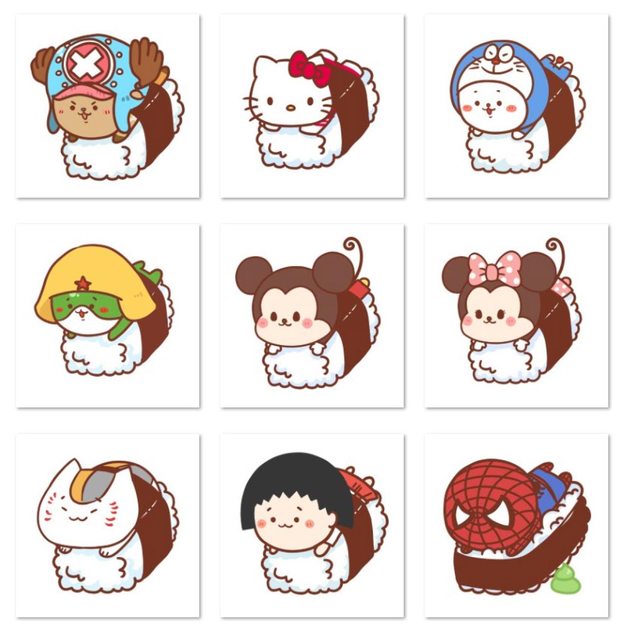 安糍喵动漫人物寿司头像 预览图