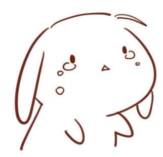 小兔子伸着双手，眼泪挂在眼角的头像