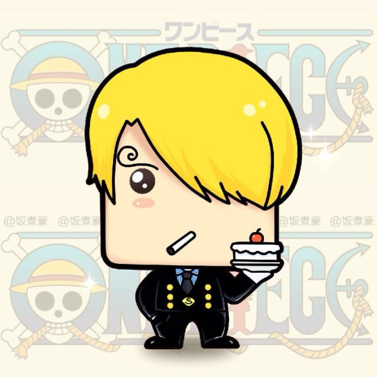 山治拿着甜点，叼着烟头大头头像