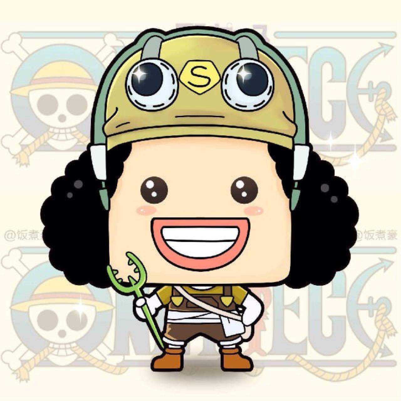 乌索普戴着帽子，拿着叉子大头头像