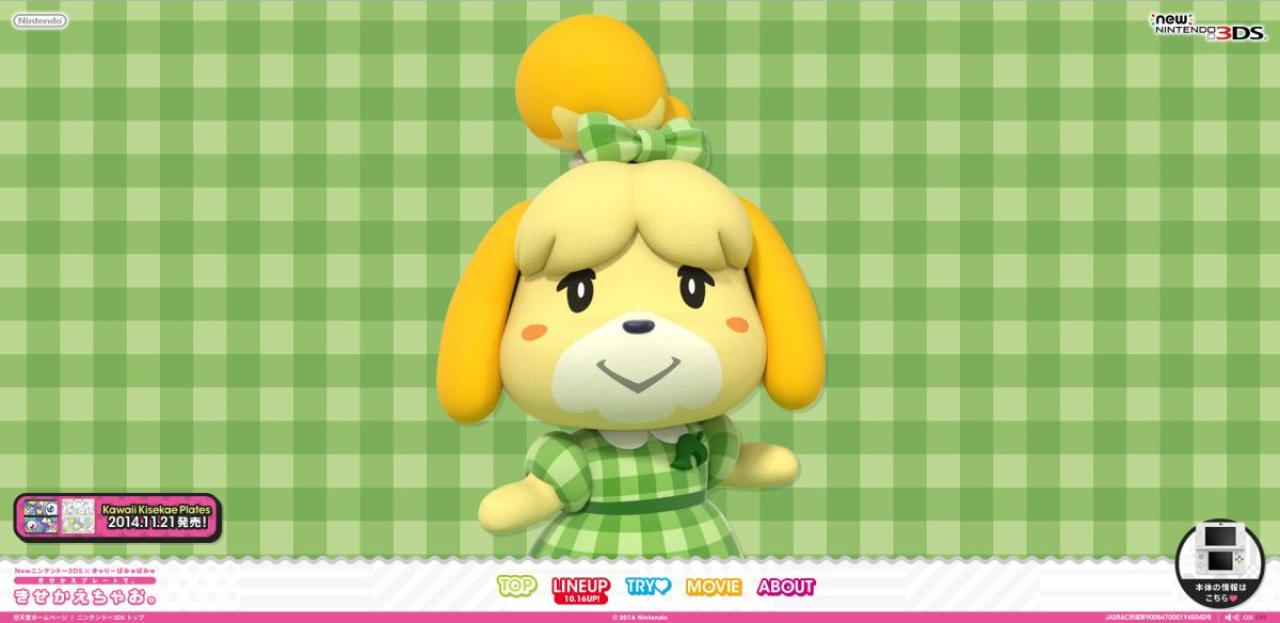 任天堂人气角色《来吧！动物之森》绿裙子绿蝴蝶结狗狗主角しずえ