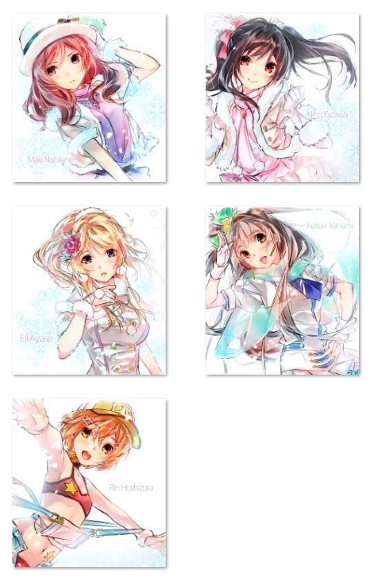 ぷぅこLoveLive!雪花水彩风格头像 预览图