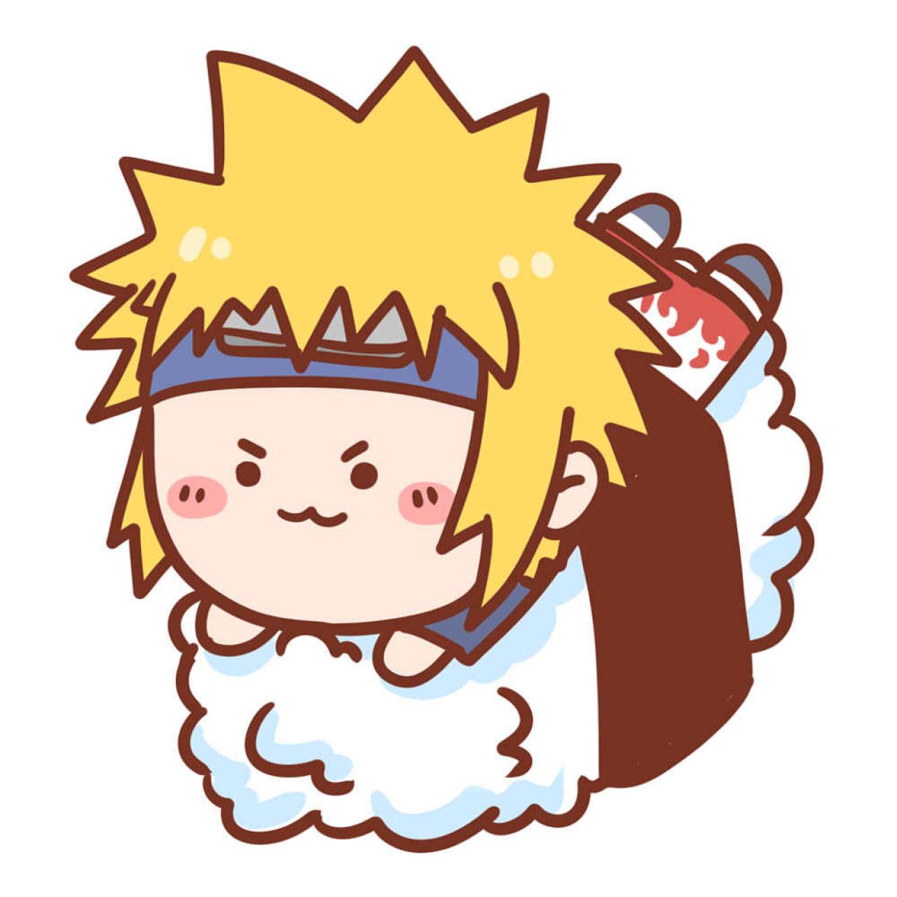 黄色头发蓝色头巾的第四代火影，鸣人父亲波风水门寿司头像