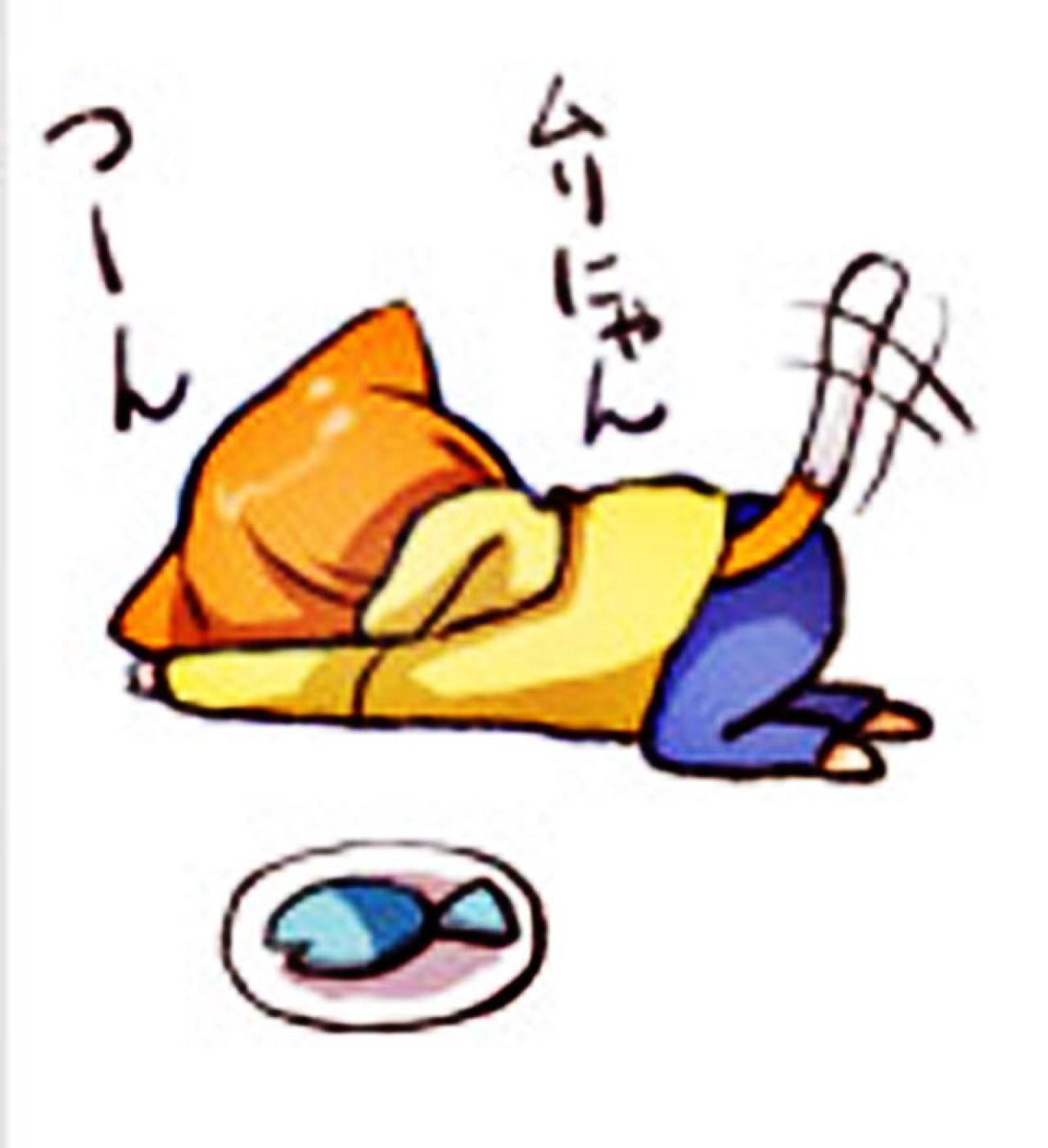 盘子里放着小鱼，星空凛敲着尾巴扒在地上表达“拜托了”“不要嫌弃我””不开心“等萌化猫咪表情