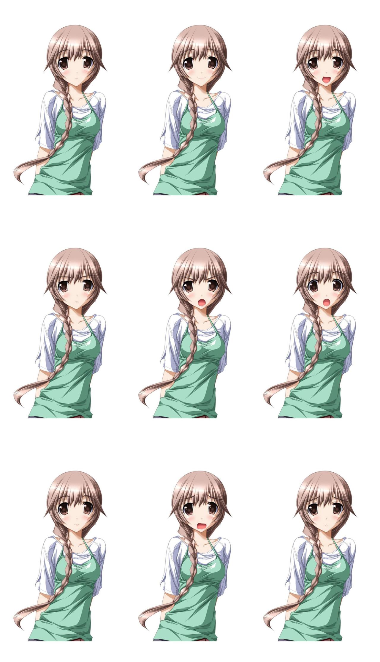 七海美菜绿色吊带上衣人物立绘 预览图