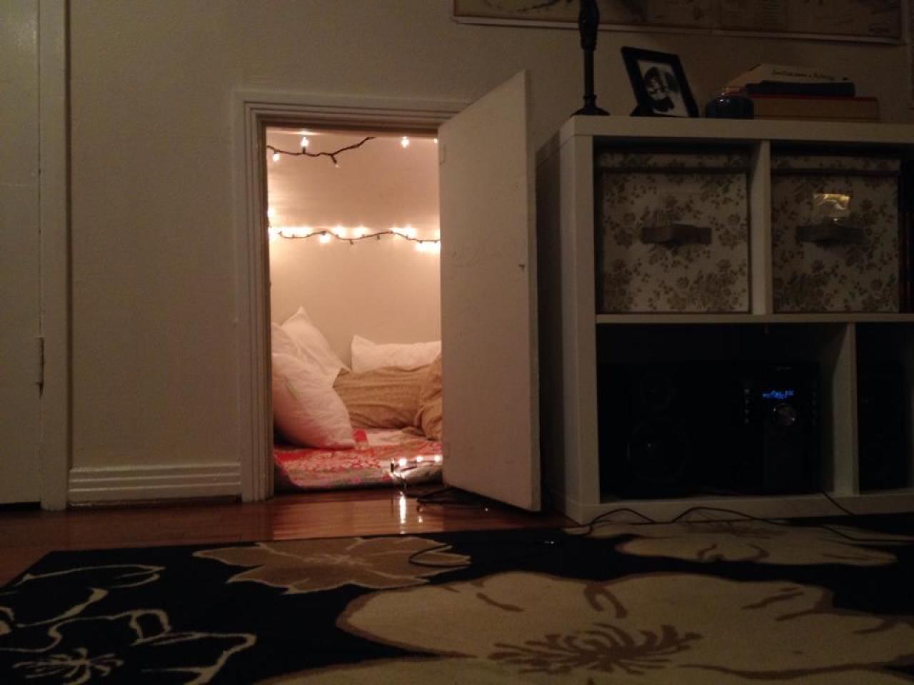 chlopie的枕头空间开门后，空间内外的对比