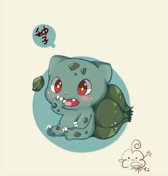 妙蛙种子吃饭头像：种子