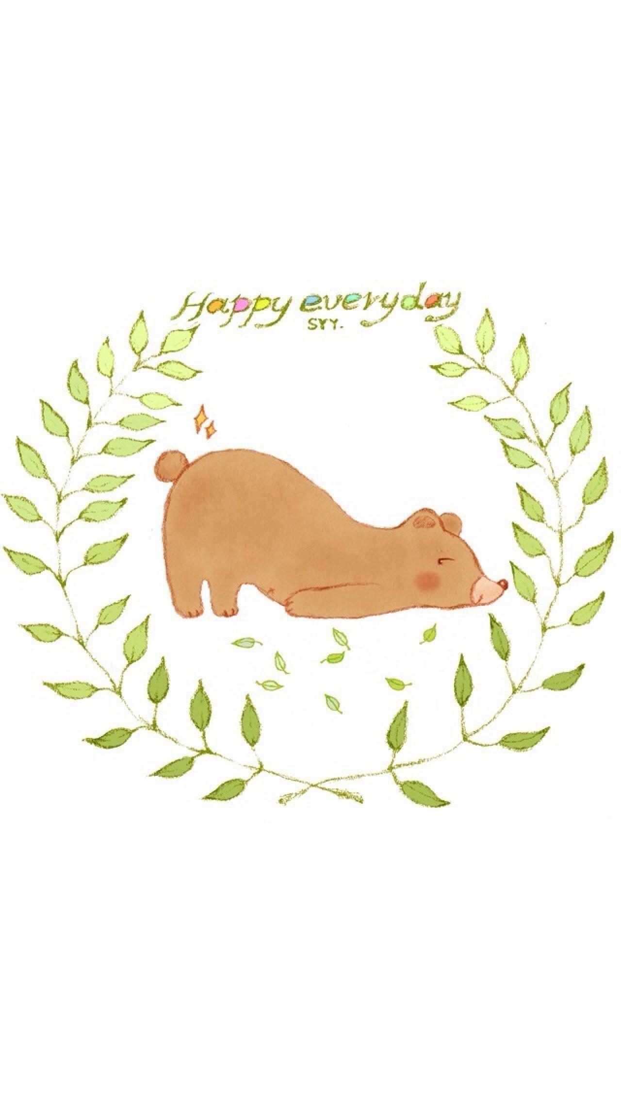 撅屁股的小熊手机壁纸