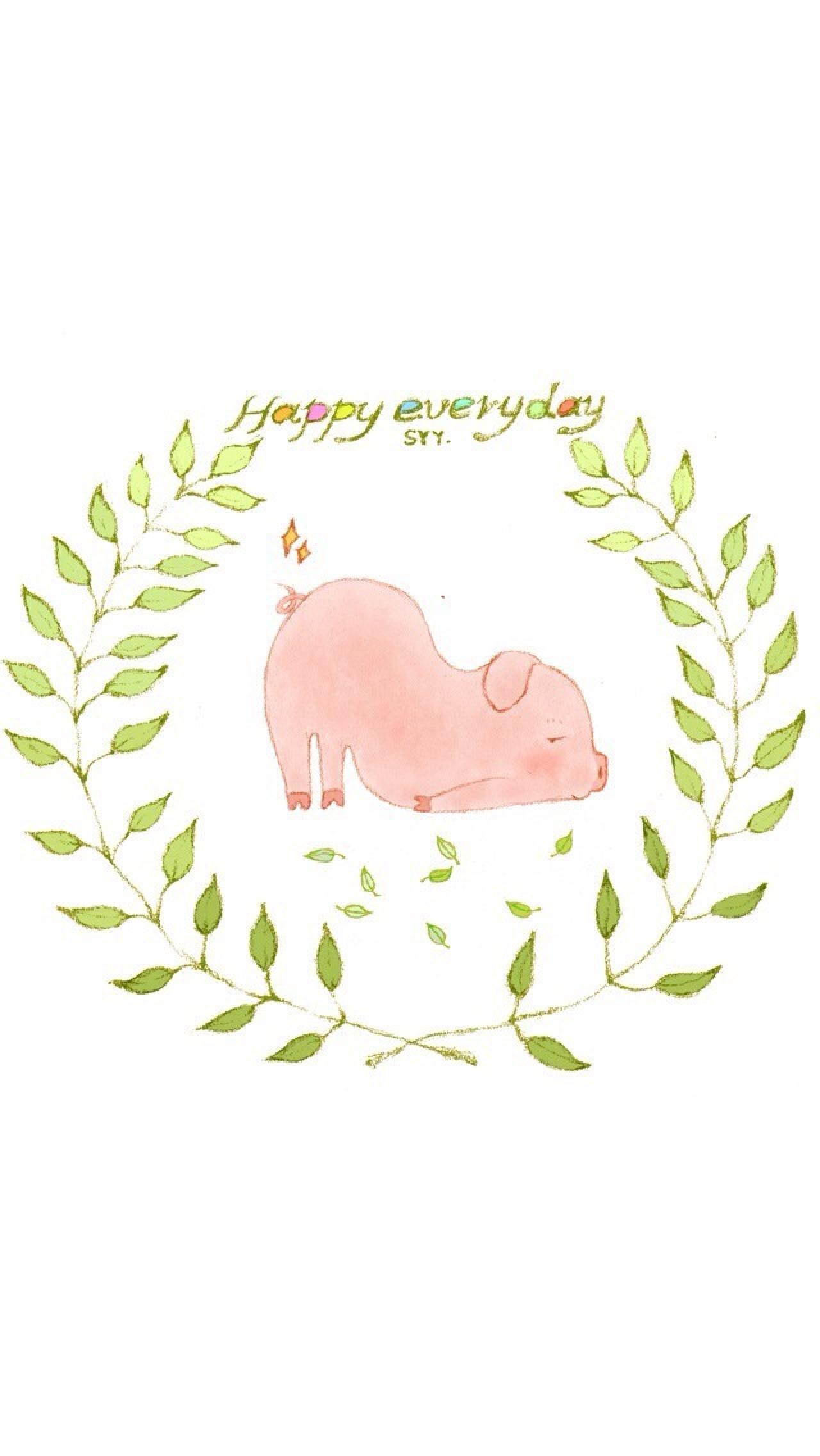 撅屁股的小猪手机壁纸