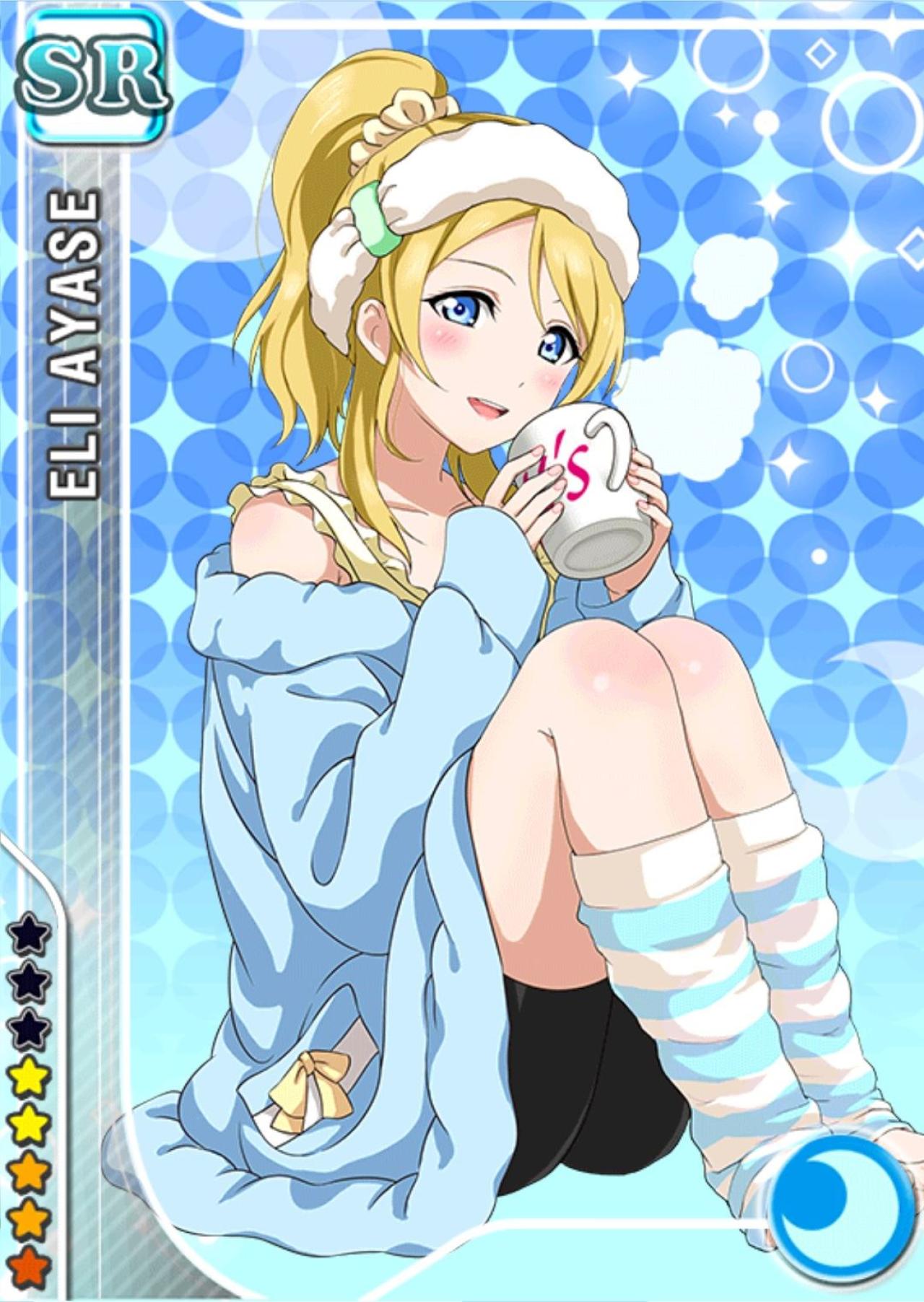 《LoveLive!》绚濑绘里SR睡衣卡牌游戏原图