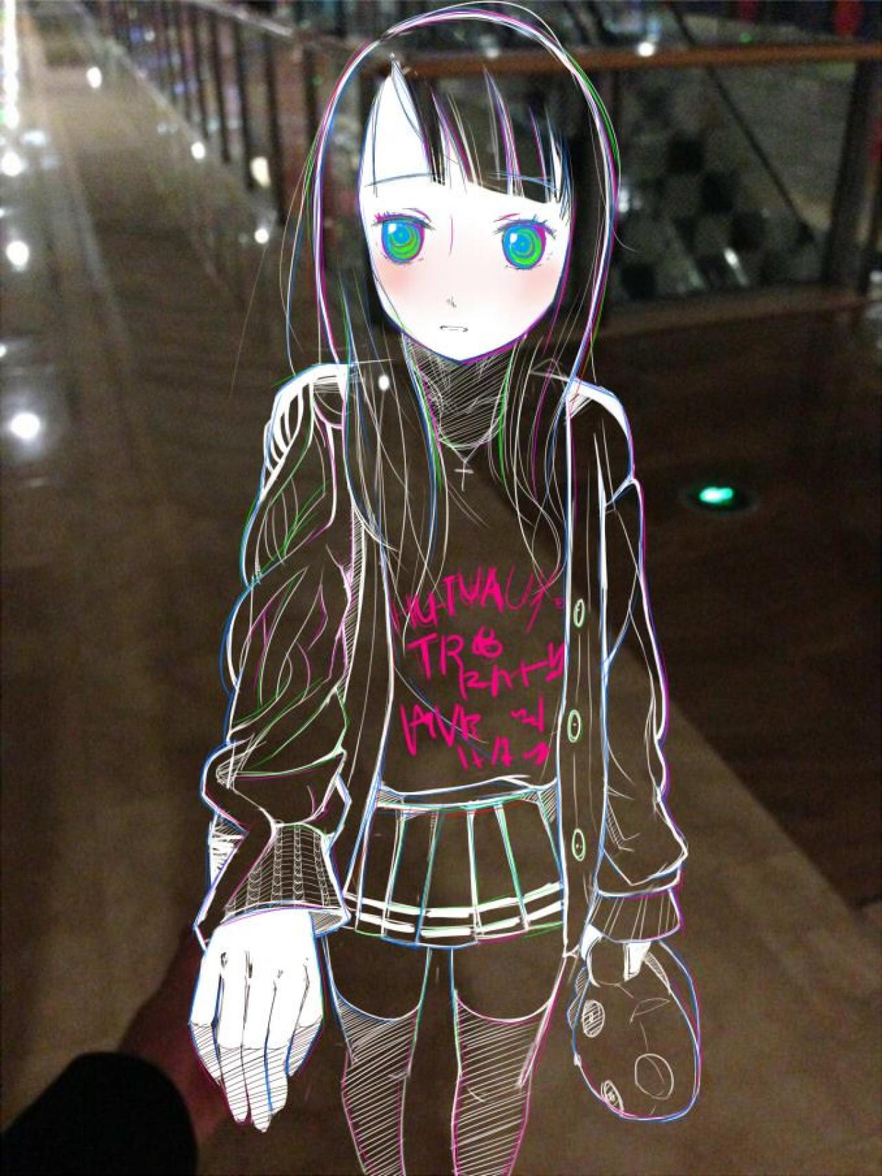 二次元女友在天台和男主牵手