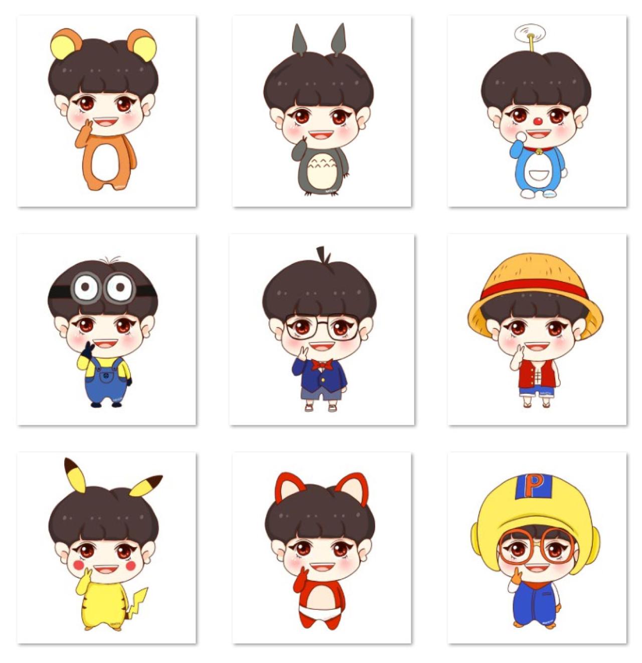 EXO成员朴灿烈变身动漫角色头像 预览图