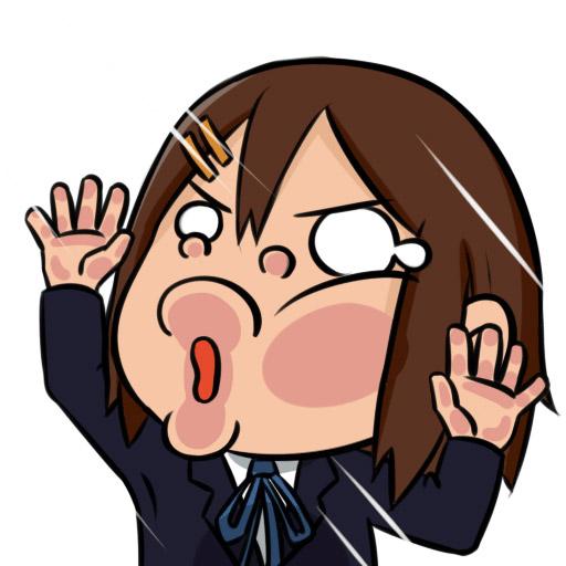 《轻音少女》平泽唯贴玻璃头像