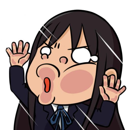 《轻音少女》秋山澪贴玻璃头像