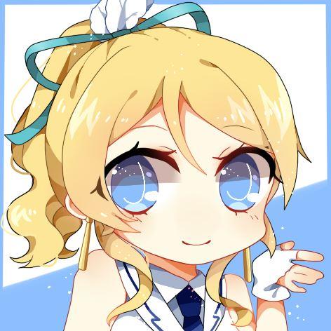 绚濑绘里微笑蓝色大眼睛头像