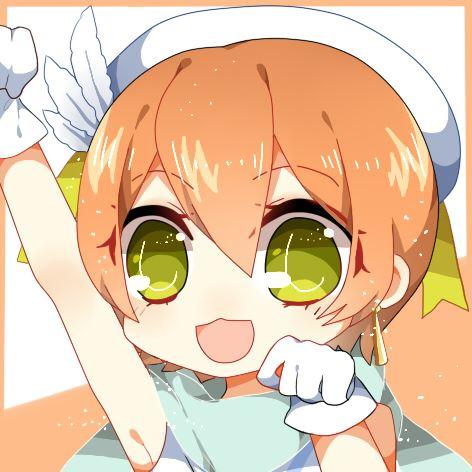 星空凛（凛喵）微笑黄色大眼睛头像