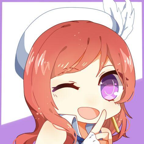 西木野真姬眨眼卖萌紫色大眼睛头像