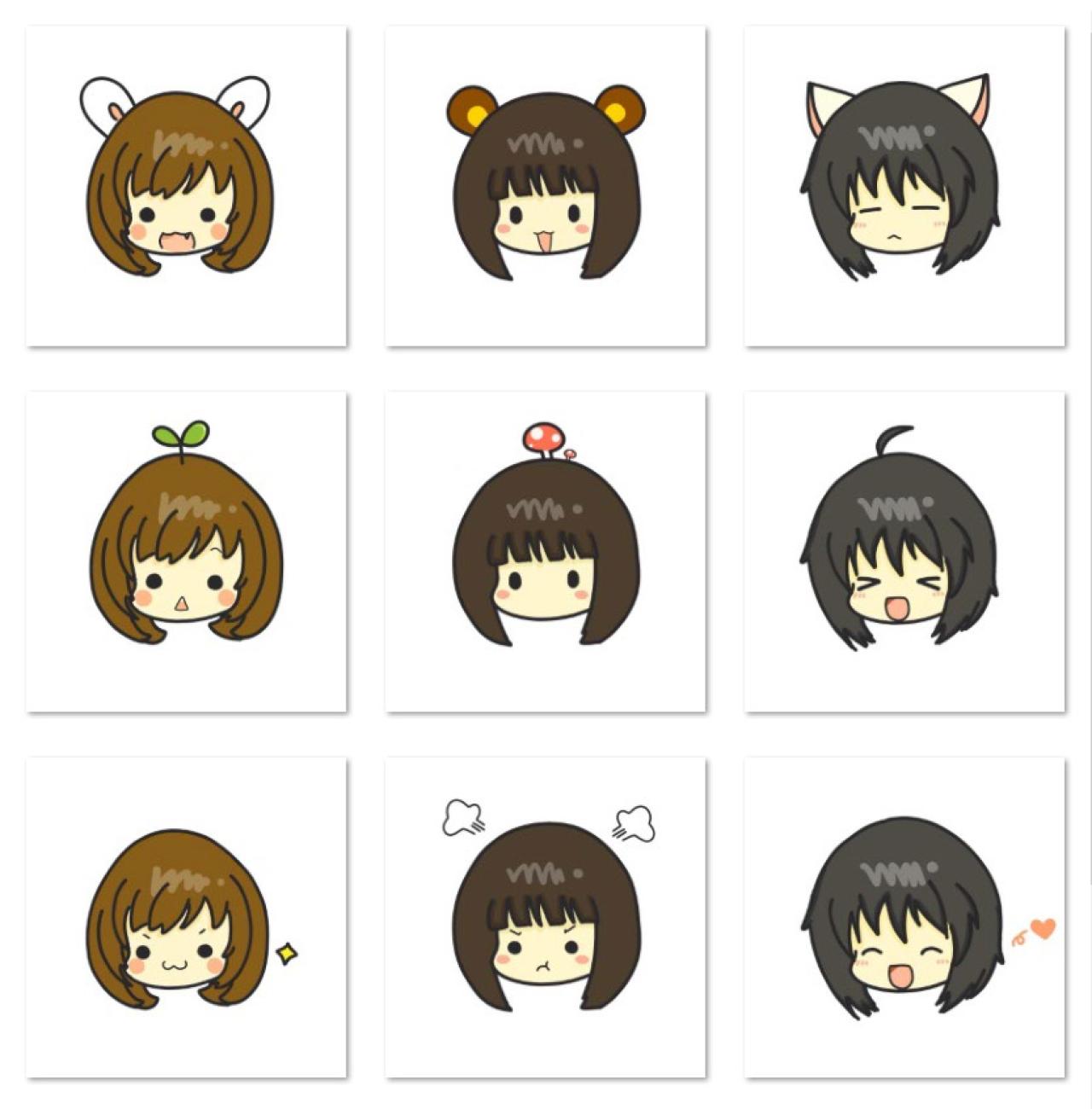 豆包兔兔兔短发女生头像 预览图