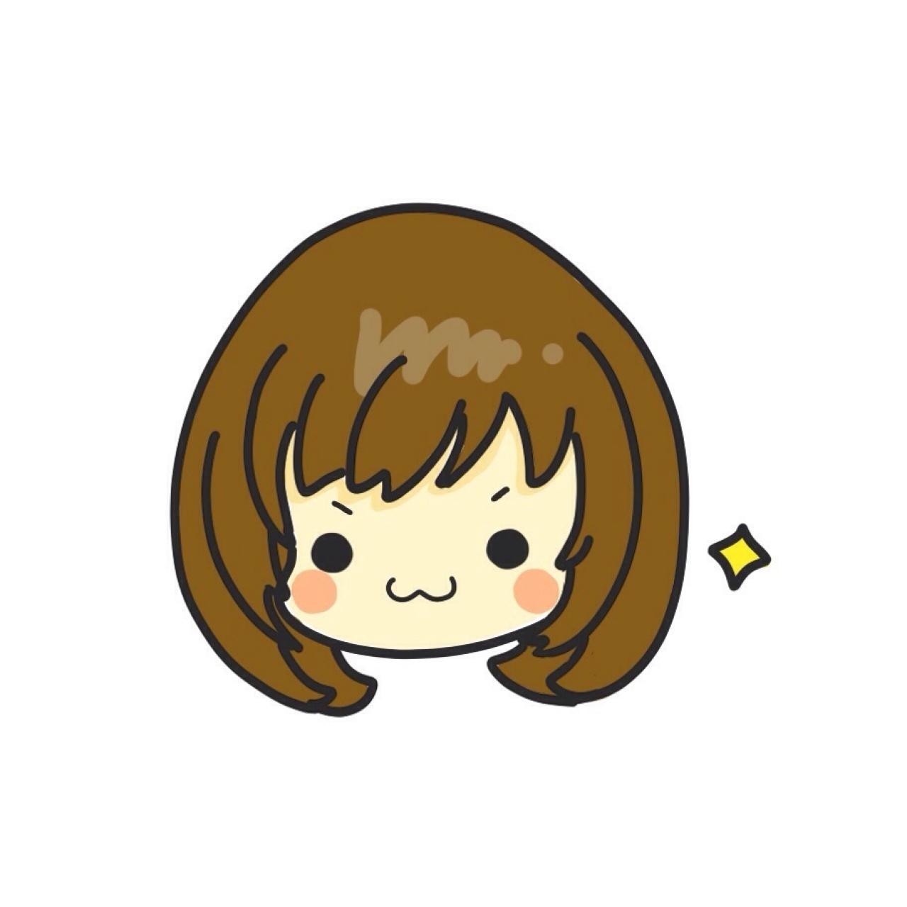 嘟嘴卖萌的棕色短发女生头像