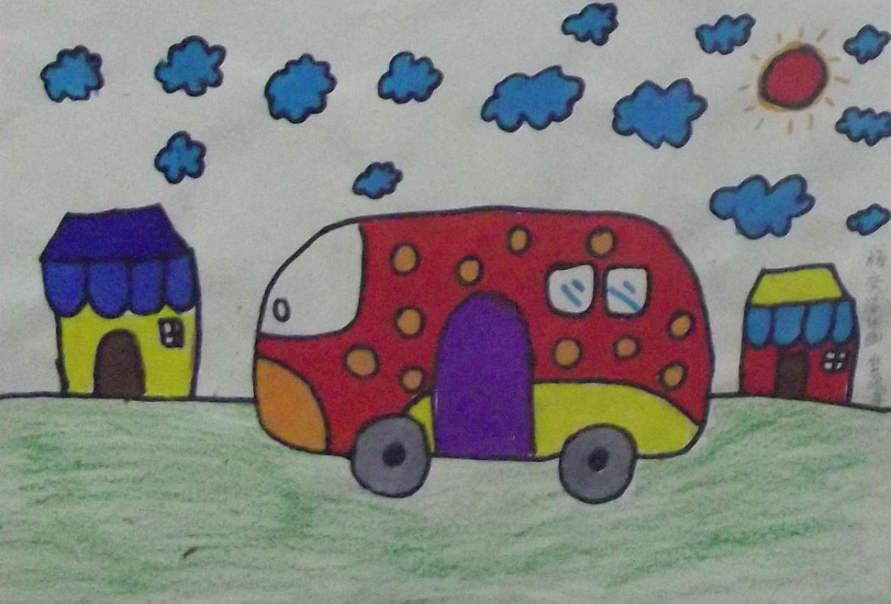 大客车 杨奕洁画