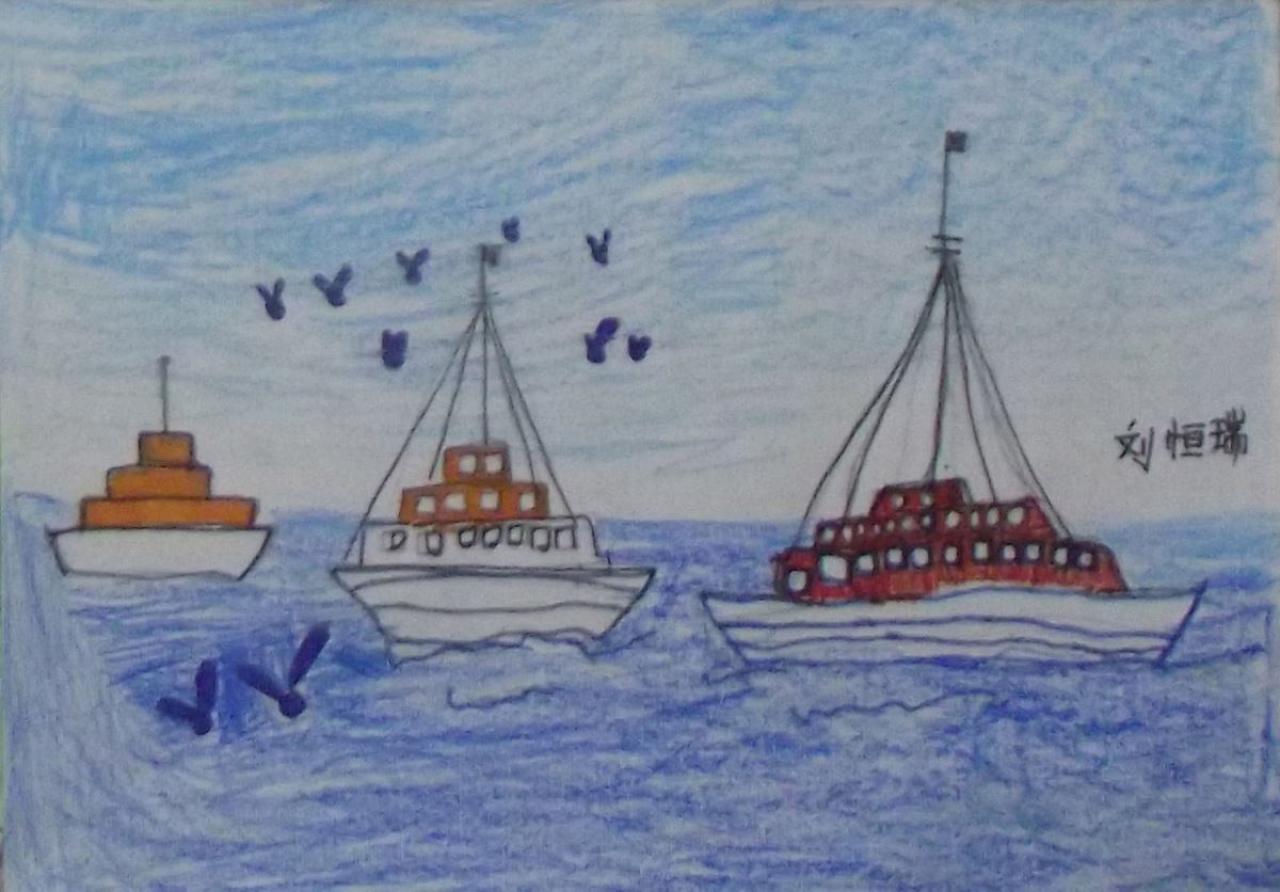 炮艇 刘恒瑞画