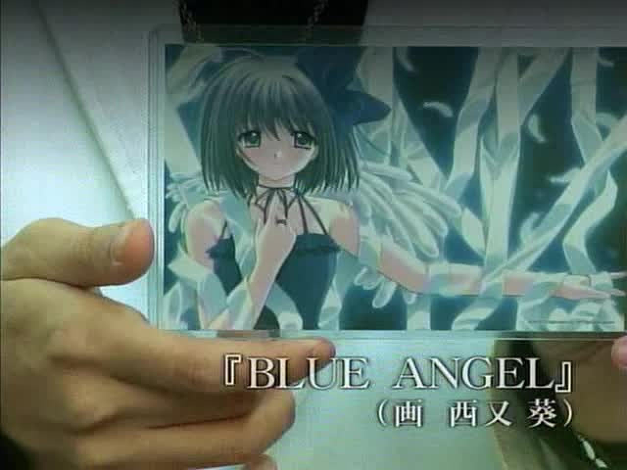 主角之一本原一辉拿着自己喜欢的BLUE ANGEL（蓝天使）画