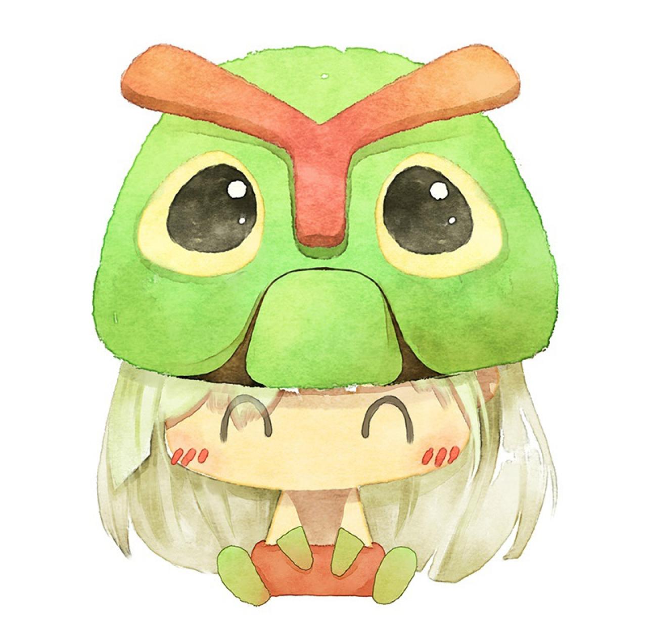 情侣头像女用：绿毛虫