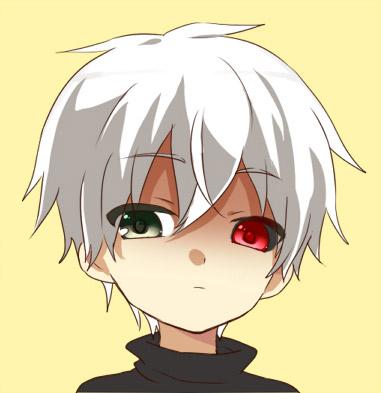 白发金木研撇嘴傲娇萌头像