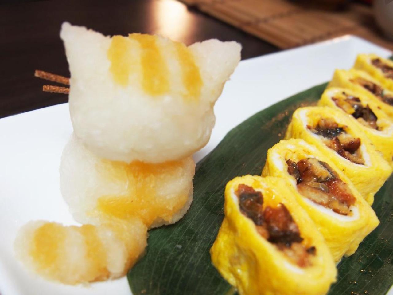 萝卜泥制成的虎猫先生背面照