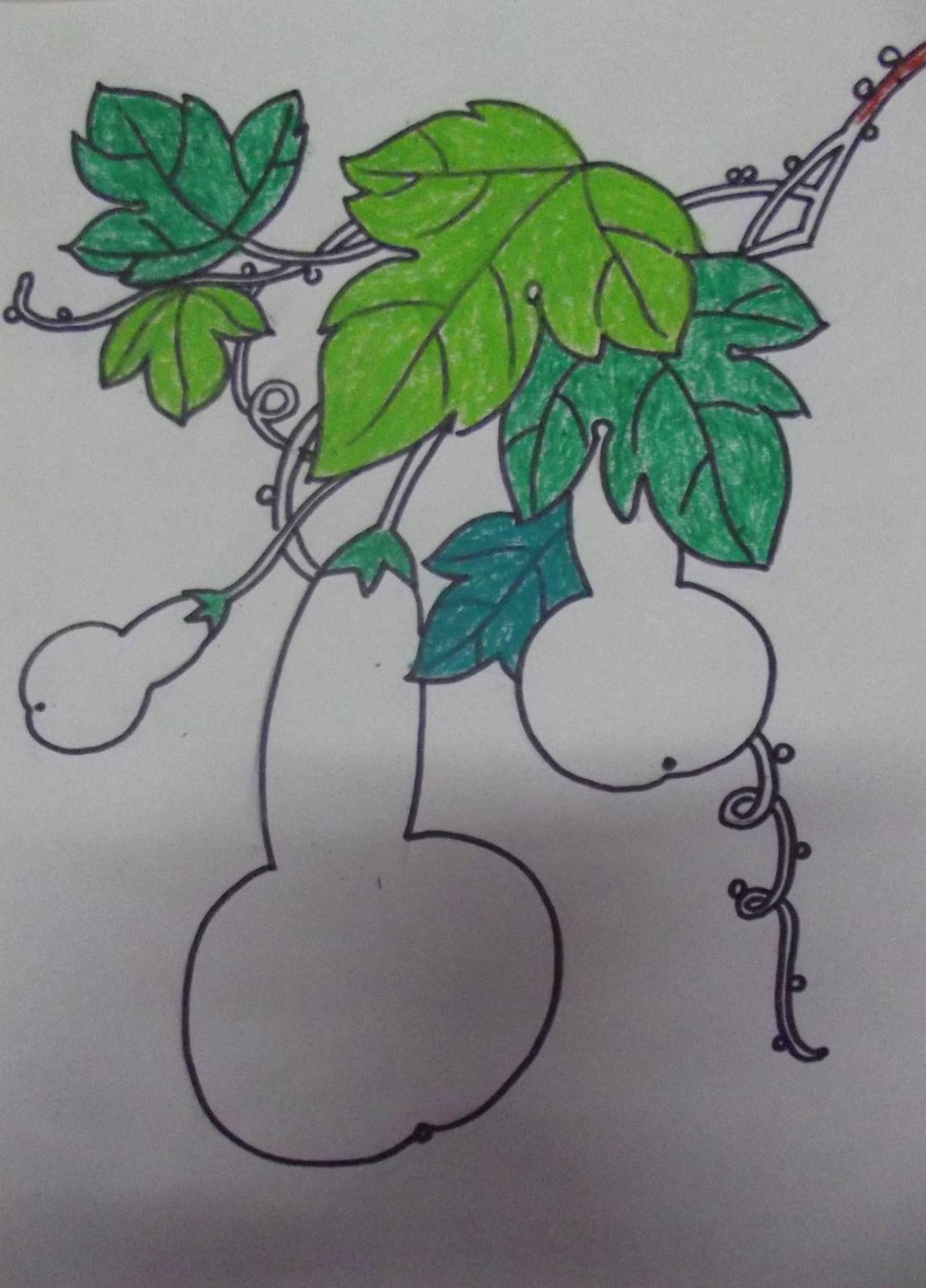 第三步，涂叶子