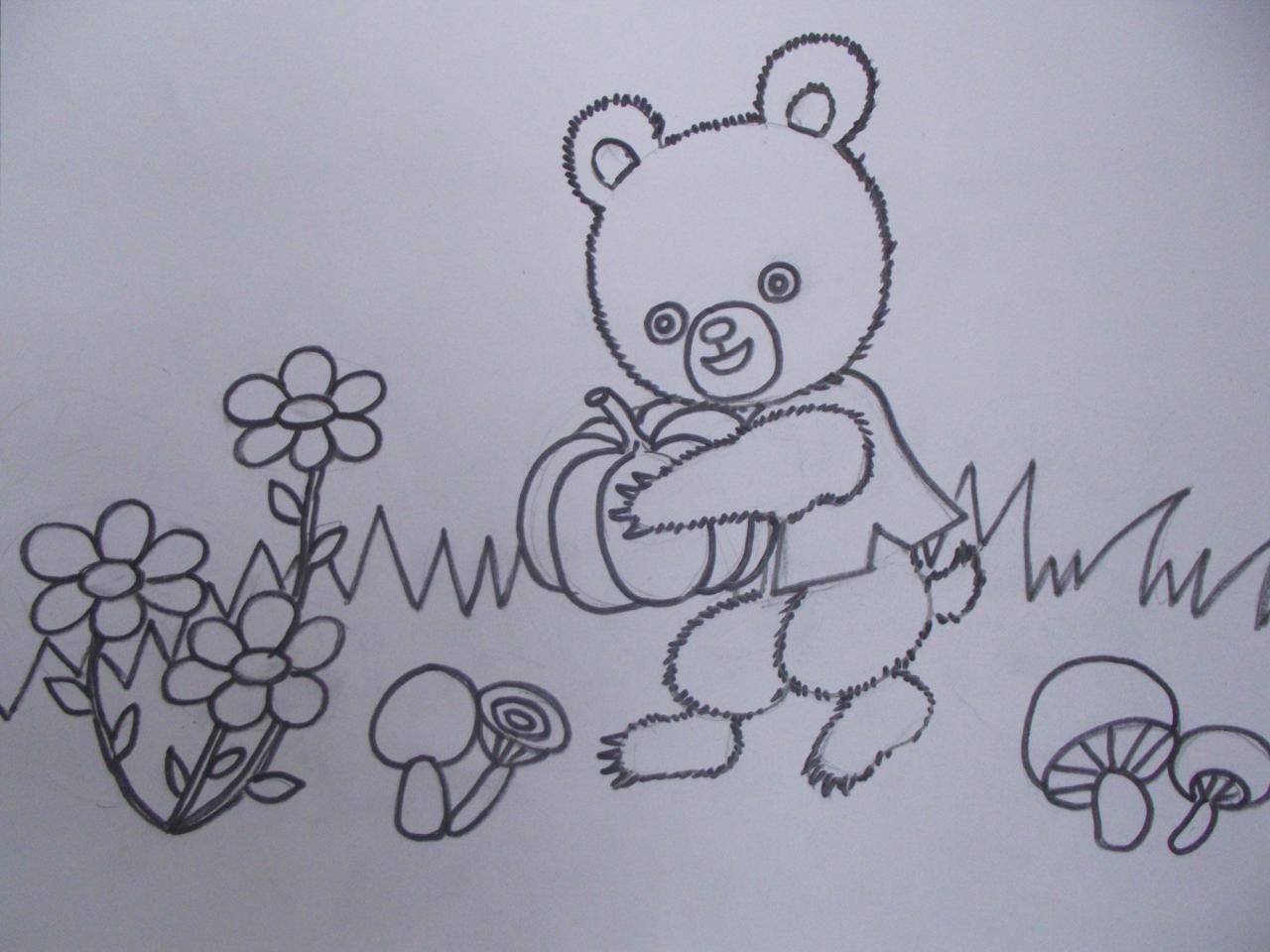 第四步，勾墨线