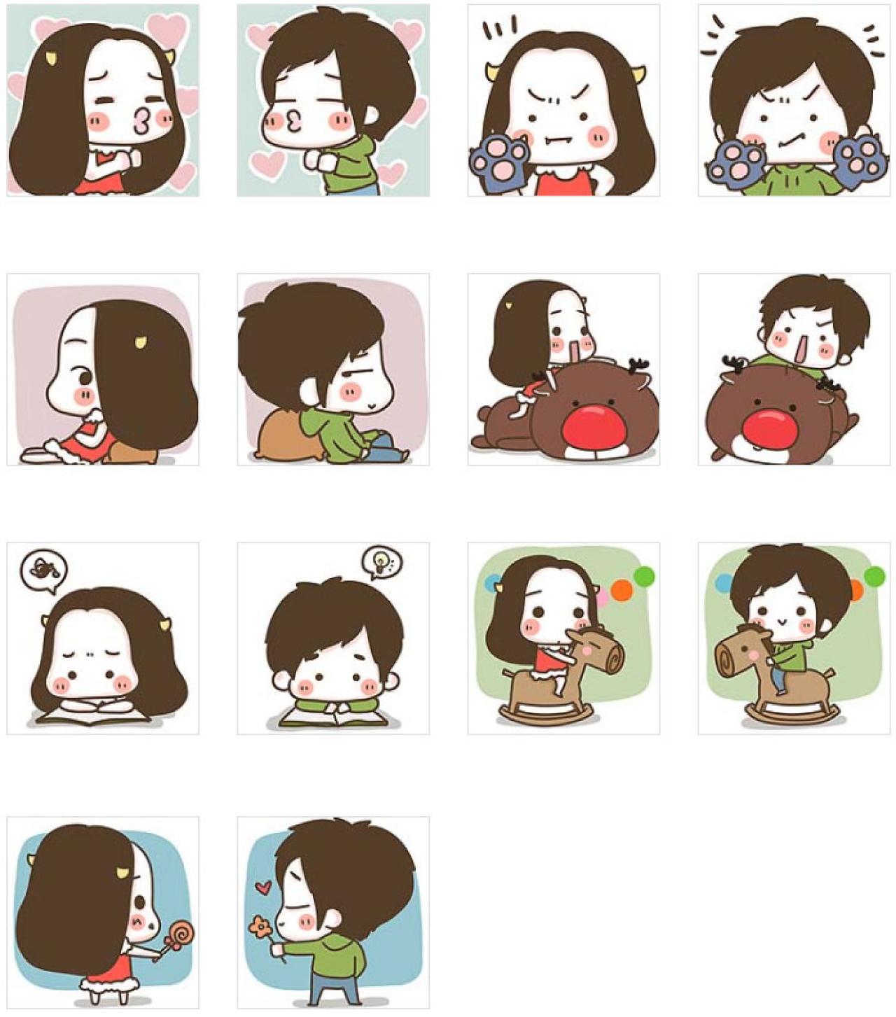 牛轰轰亲亲抱抱情侣头像 预览图