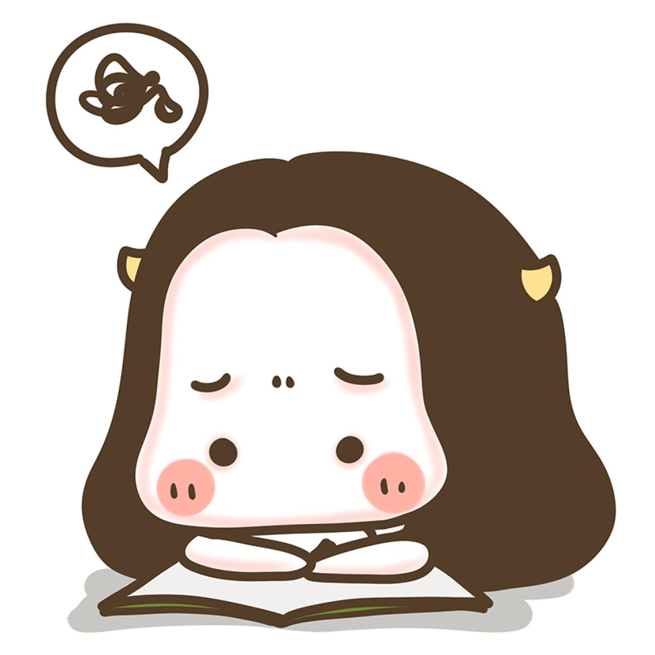 情侣头像女用：趴在课桌摊开的书本上