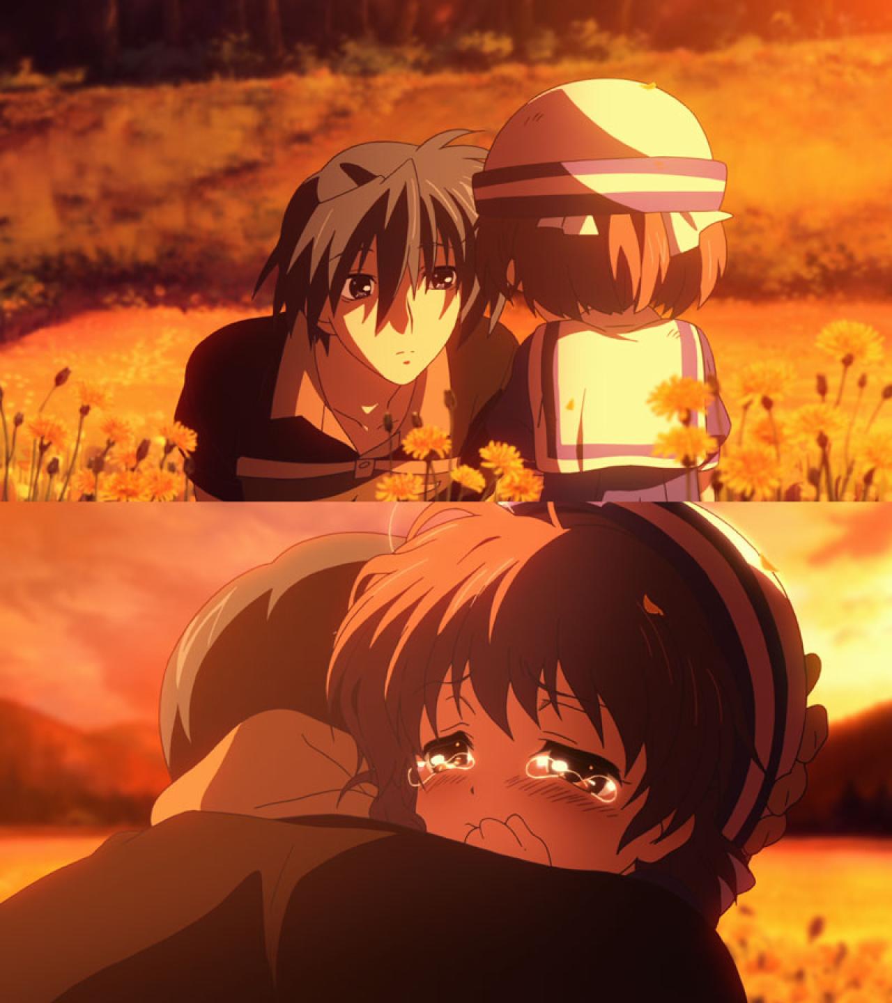 《CLANNAD～AFTER STORY～》第18话冈崎朋也和女儿冈崎汐抱在一起