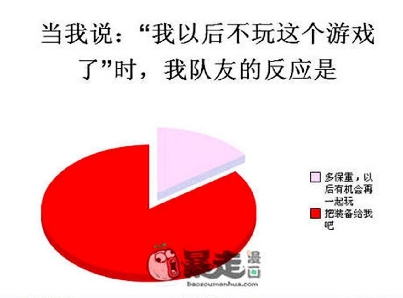 当我说再也不玩这款游戏的时候，队友的反应：把装备给我吧！ 《暴走漫画》娓娓小主制作